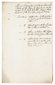 (SLAVE TRADE.) Notes on the interrogation of two Spanish slave-traders in Sierra Leone.