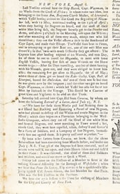 (SLAVERY.) Newspaper accounts of two early slave rebellions, one in Curaçao and one on a slave