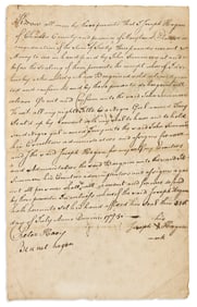 (SLAVERY.) Pair of bills of sale for enslaved people sold by the Hagan family in Revolutionary