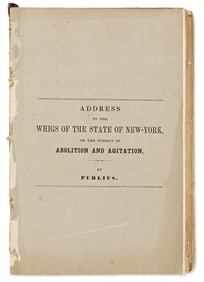 (SLAVERY.) Collection of pro and anti-slavery pamphlets.