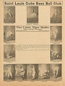 (SPORTS--BASEBALL.) Issue of the Freeman newspaper with photographs of the barnstorming St. Louis