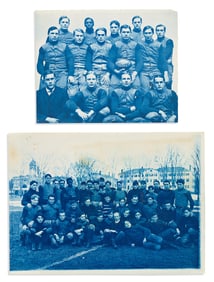 (SPORTS--FOOTBALL.) Group of photographs of pioneer Matthew Bullock with the Dartmouth College