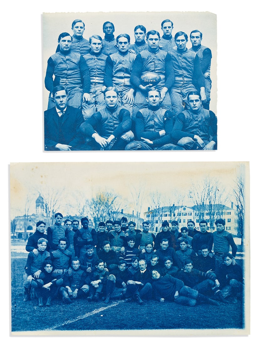 (SPORTS--FOOTBALL.) Group of photographs of pioneer Matthew Bullock with the Dartmouth College (1 of 2)