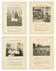 (WOMEN'S HISTORY.) Group of "Youth and Life Exhibit" posters promoting good habits.