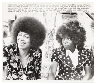 (WOMEN'S HISTORY.) Large group of press photos relating to the trial of murder trial of rape victim