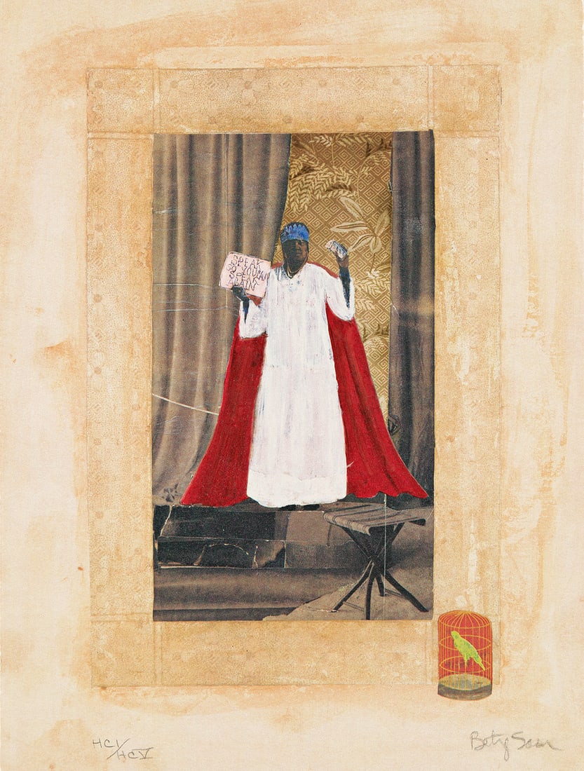 BETYE SAAR (1926 - ) Mother Catherine.: BETYE SAAR (1926 - ) Mother Catherine. Color screenprint, 2000. 381x279 mm; 15x11 inches. A hors commerce impression, aside from the edition of 75. Signed and inscribed HCI/HCV in pencil, lower margin