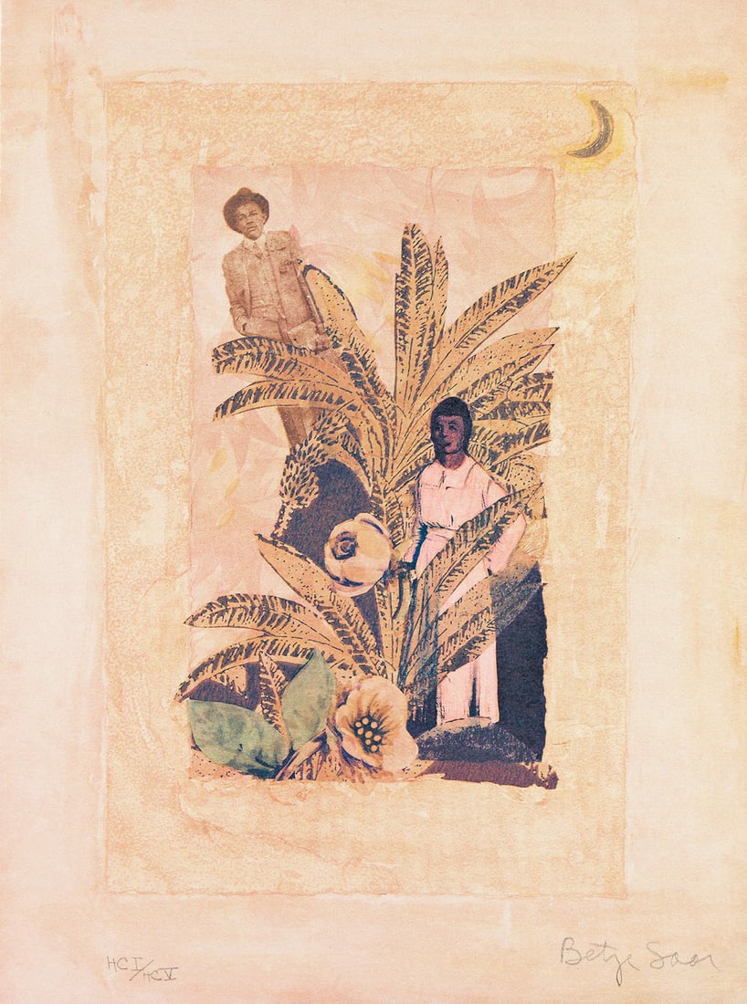 BETYE SAAR (1926 - ) Magnolia Flower.: BETYE SAAR (1926 - ) Magnolia Flower. Color screenprint, 2000. 381x279 mm; 15x11 inches. A hors commerce impression, aside from the edition of 75. Signed and numbered HCI/HCV in pencil, lower margin.