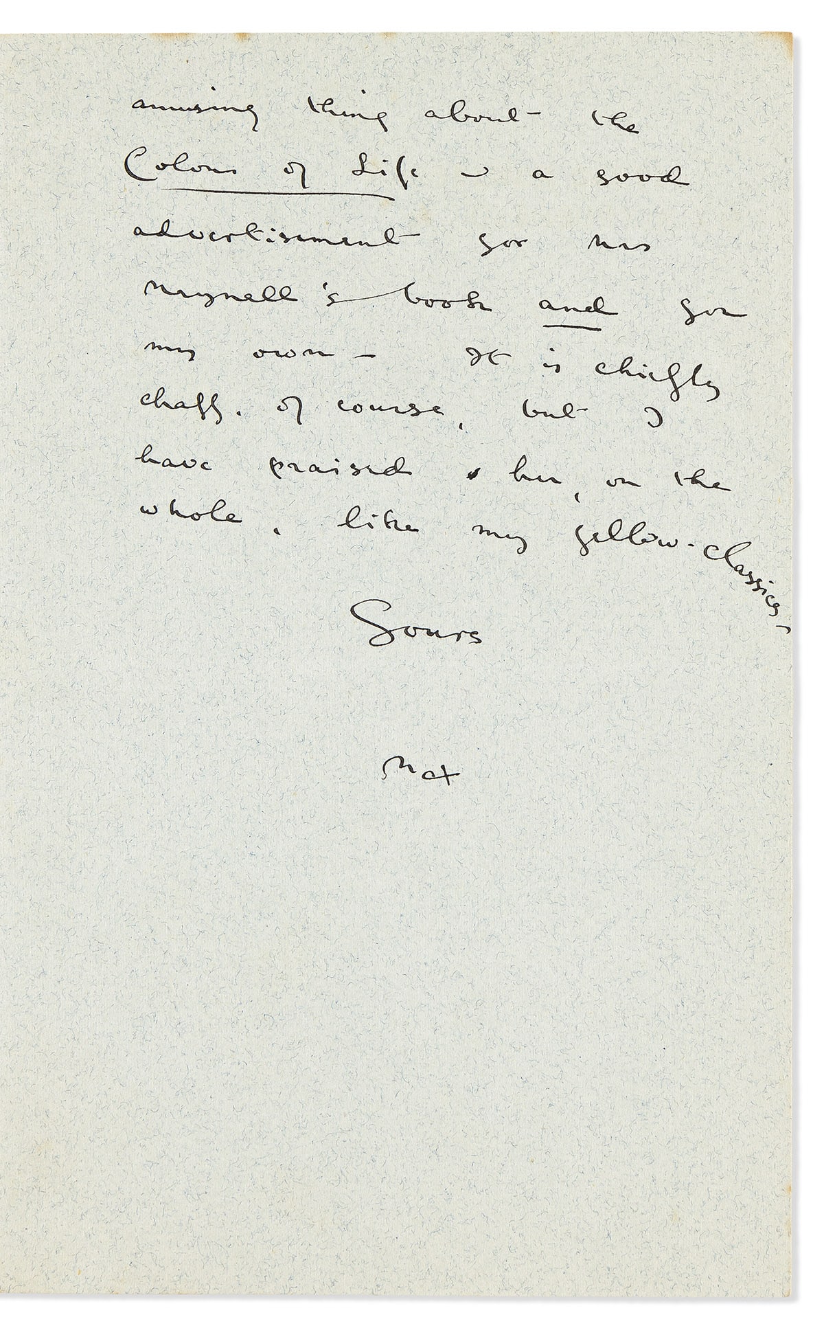 BEERBOHM, MAX. Group of 4 Autograph Letters Signed, "Max" or "Max Beerbohm,": BEERBOHM, MAX. Group of 4 Autograph Letters Signed, "Max" or "Max Beerbohm," to publisher John Lane, concerning Beerbohm's short story, "The Happy Hypocrite: A Fairy Tale for Tired Men" (1896). Togeth