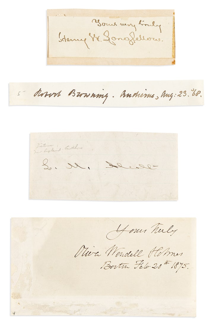 (WRITERS.) Group of 22 items, Signed, or Signed and Inscribed. (1 of 1)