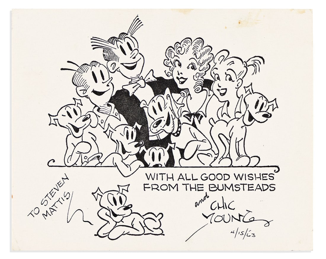 (ARTISTS.) Group of 4 items Signed, or Signed and Inscribed, to Steven R. Mattis. (1 of 4)