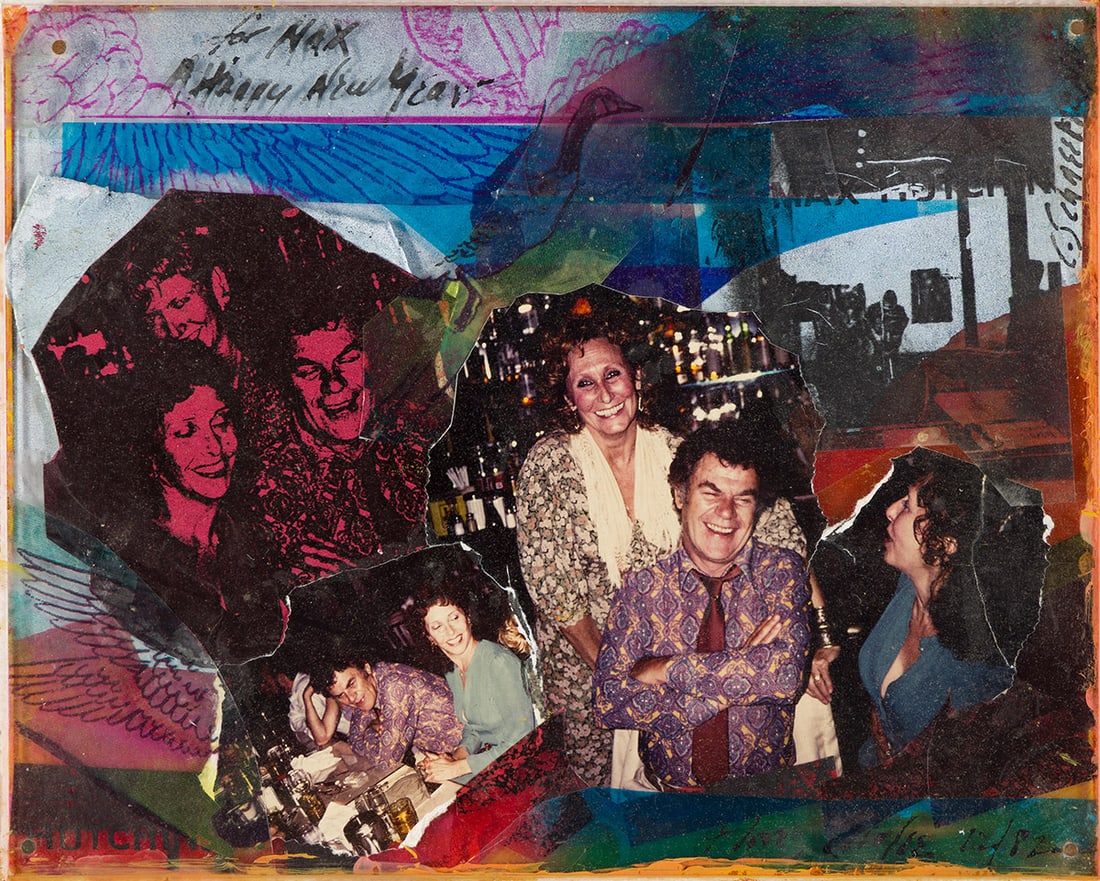 CAROLEE SCHNEEMANN (1939-2019) Collage (for Max).: CAROLEE SCHNEEMANN (1939-2019) Collage (for Max). Mixed media collage of photographs, transparencies, acrylic, and screenprinted plexiglass, 1982. 203x255 mm; 8x10 inches. Signed, dated and inscribed
