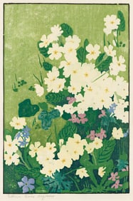EDNA BOIES HOPKINS (1872 - 1937) Violets and Phlox (Florals).