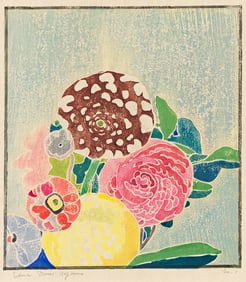 EDNA BOIES HOPKINS (1872 - 1937) Spotted Dahlia.