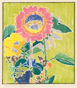 EDNA BOIES HOPKINS (1872 - 1937) Sunflowers (Purple Sunflower).