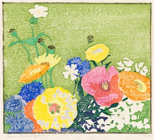 EDNA BOIES HOPKINS (1872 - 1937) Garden Flowers.