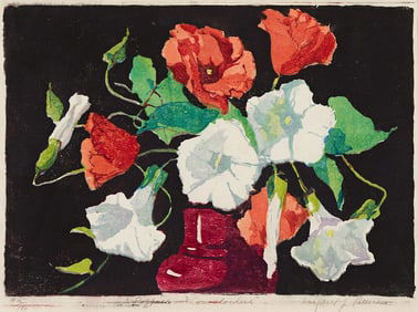 MARGARET PATTERSON (1867 - 1950) Poppies and Convolvulus.