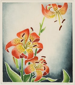 C. CONKEY (TWENTIETH CENTURY) Three color woodcuts.