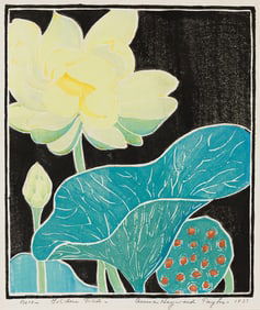 ANNA HEYWARD TAYLOR (1879 - 1956) Golden Lotus.
