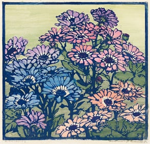 FRANCES GEARHART (1869 - 1958) Cinerarias.