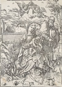 ALBRECHT DÜRER (1471 - 1528) The Holy Family with the Three Hares.