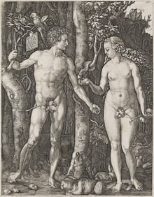 JOHANNES WIERICX (1549 - 1620) AFTER DÜRER Adam and Eve.