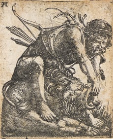 ALBRECHT ALTDORFER (1480 - 1538) Hercules Overcoming the Nemean Lion