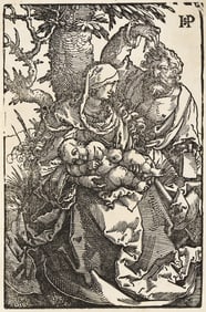 HANS SEBALD BEHAM (1500 - 1550) The Holy Family under a Tree.