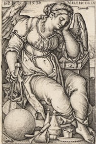 HANS SEBALD BEHAM (1500 - 1550) Melancholia.