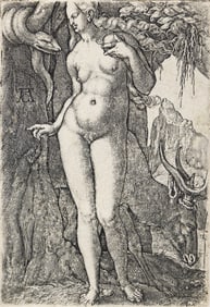 HEINRICH ALDEGREVER (1502 - 1562) Eve with a Stag.