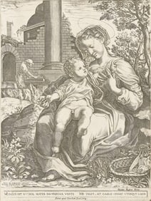DIANA SCULTORI (CIRCA 1547 - 1612) AFTER CORREGGIO The Holy Family in Egypt.