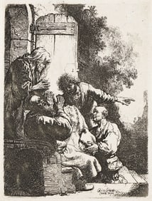 REMBRANDT VAN RIJN (1606 - 1669) Joseph's Coat Brought to Jacob.