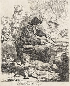 REMBRANDT VAN RIJN (1606 - 1669) The Pancake Woman.
