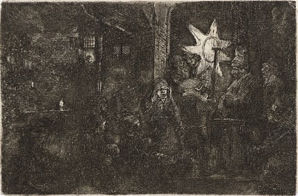 REMBRANDT VAN RIJN (1606 - 1669) The Star of the Kings: A Night Piece.