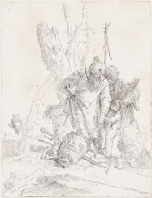 GIOVANNI B. TIEPOLO (1696 - 1770) Due Astrologhi ed un Ragazzo.