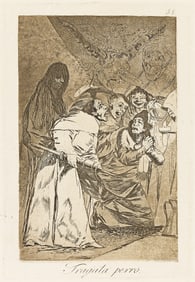 FRANCISCO JOSÉ DE GOYA (1746 - 1828) Tragala Perro.