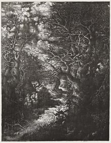RODOLPHE BRESDIN (1822 - 1885) La Fuite en Égypt.