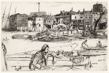 JAMES A. M. WHISTLER (1834 - 1903) Black Lion Wharf.