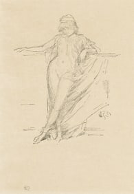 JAMES A. M. WHISTLER (1834 - 1903) Little Draped Figure, Leaning.