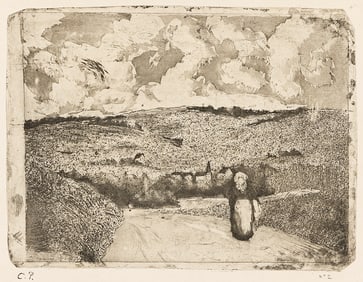 CAMILLE PISSARRO (1830 - 1903) La Femme sur la Route.