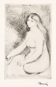 PIERRE-AUGUSTE RENOIR (1841 - 1919) Baigneuse Assise.
