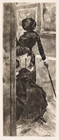 EDGAR DEGAS (1834 - 1917) Au Louvre, la peinture, Mary Cassatt.