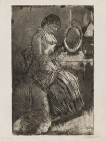 MARY CASSATT (1844 - 1926) At the Dressing Table.