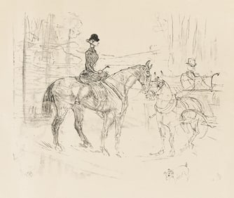 HENRI TOULOUSE-LAUTREC (AFTER) Amazone et Tonneau.