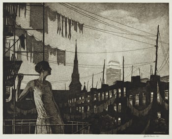 MARTIN LEWIS (1881 - 1962) Glow of the City.