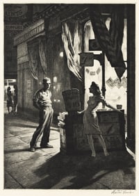 MARTIN LEWIS (1881 - 1962) Chance Meeting.