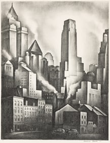 HOWARD COOK (1901 - 1980) Financial District.