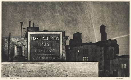 ARMIN LANDECK (1905 - 1984) Manhattan Nocturne.