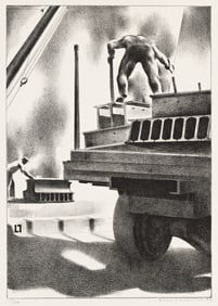 LOUIS LOZOWICK (1892 - 1973) Loading (Loading Girders).