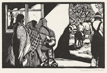 BARBARA LATHAM (1896 - 1989) Taos Street Scene.