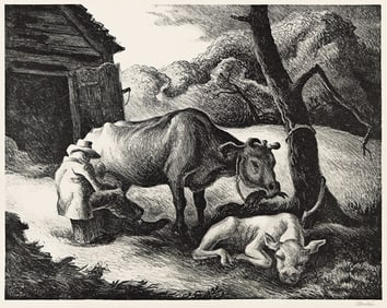 THOMAS HART BENTON (1889 - 1975) White Calf.